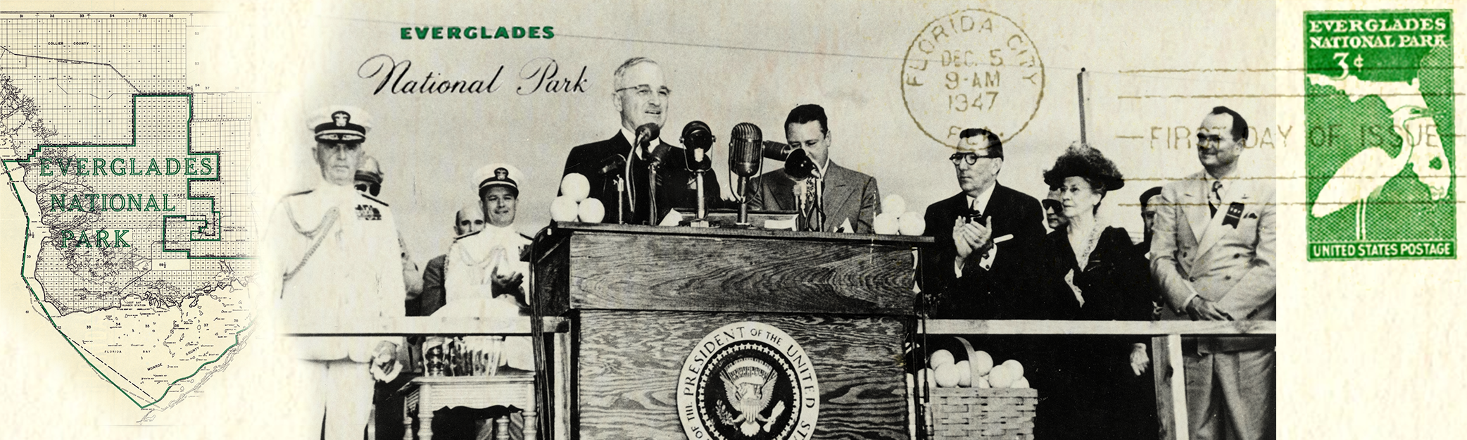 President Truman at the dedication of the Florida Everglades National Park